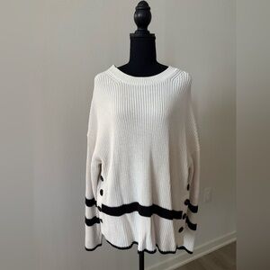 Primark White and Black Women's Sweater